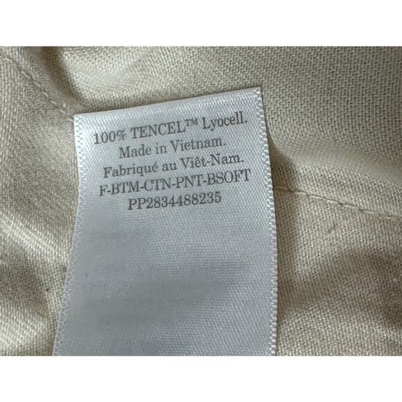 Everlane The Tencel Relaxed Chino Pants Parchment High Rise Women 2 NWT Pockets - Picture 10 of 10